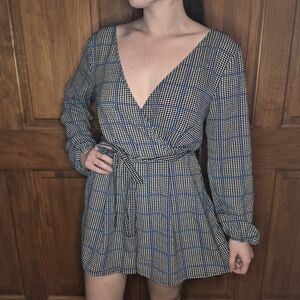Elegant Checkered Romper